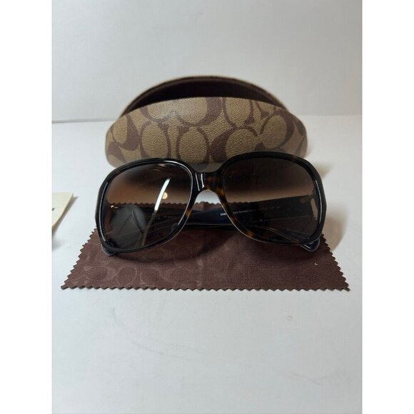 Coach Dark Tortoise Sunglasses Oversized Women’s ‘Bridget ‘ main image 5